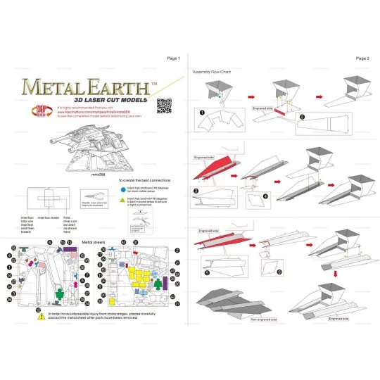 Snowspeeder Star Wars Metal Earth Metal Earth MMS258 - 6 MMS258-Snowspeeder Star Wars Metal Earth - MMS258