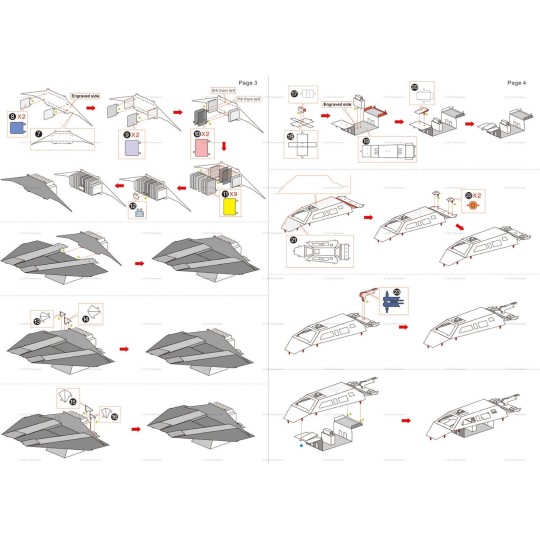 Snowspeeder Star Wars Metal Earth Metal Earth MMS258 - 7 MMS258-Snowspeeder Star Wars Metal Earth - MMS258