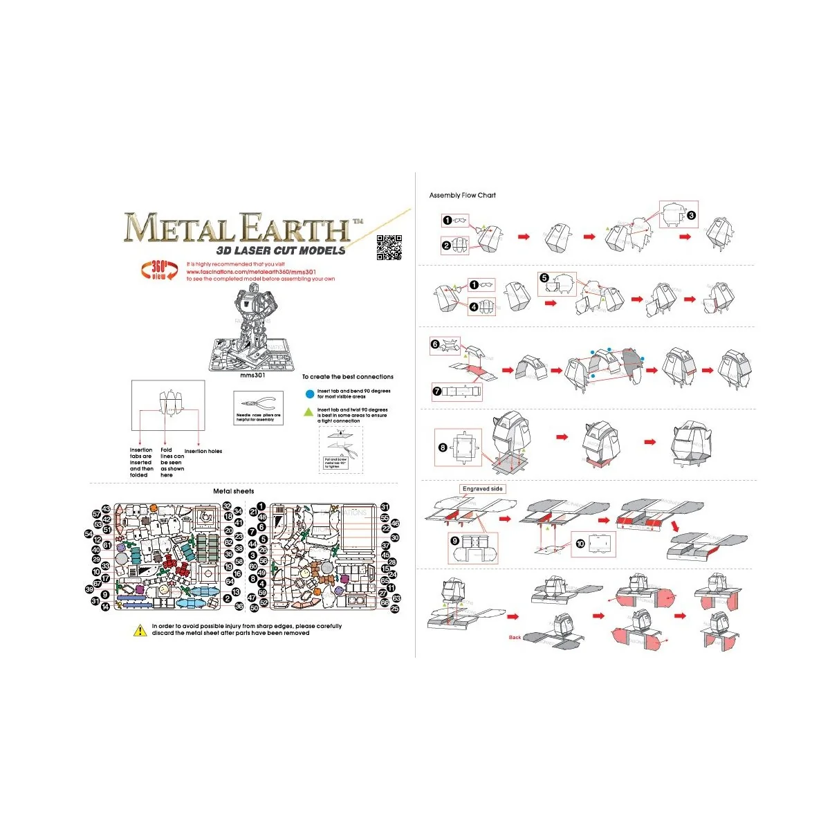 Bumblebee Transformers Metal Earth Metal Earth MMS301 - 5