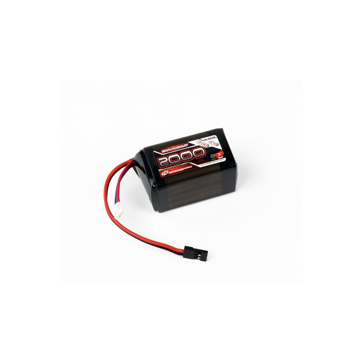 Accu Rx bloc LiFe 2S 6,6V / 2000mAh Robitronic Robitronic R05208 - 1