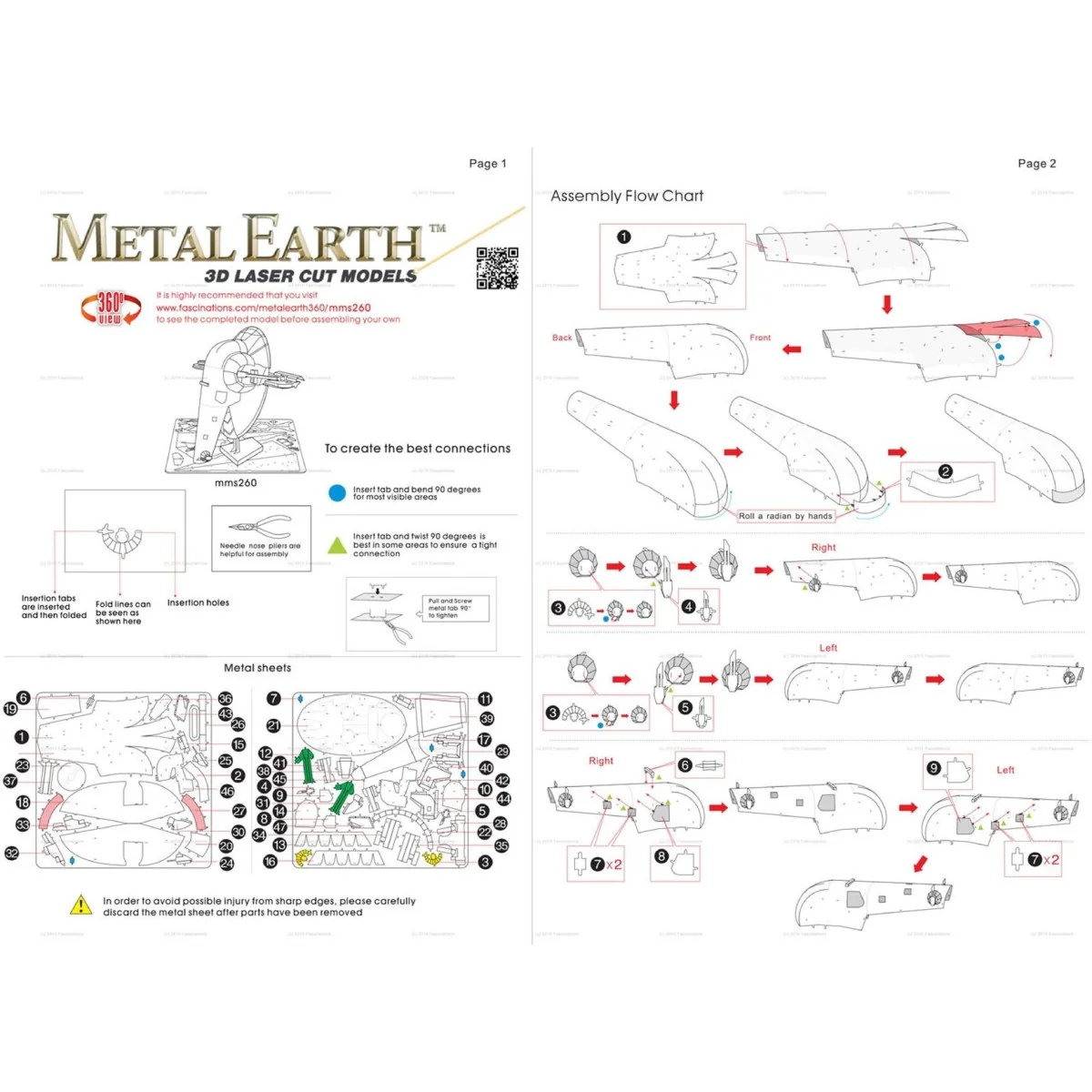 Slave I vaisseau Boba Fett's Star Wars Metal Earth Metal Earth MMS260 - 6 Slave I vaisseau Boba Fett's Star Wars Metal Earth Metal Earth MMS260 - 6