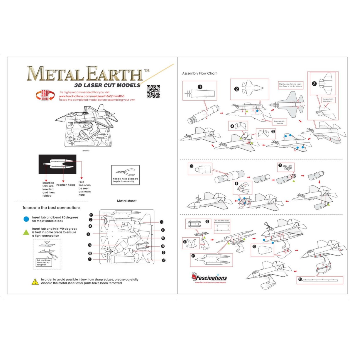 F-65 Lightning II Metal Earth Metal Earth MMS065 - 6
