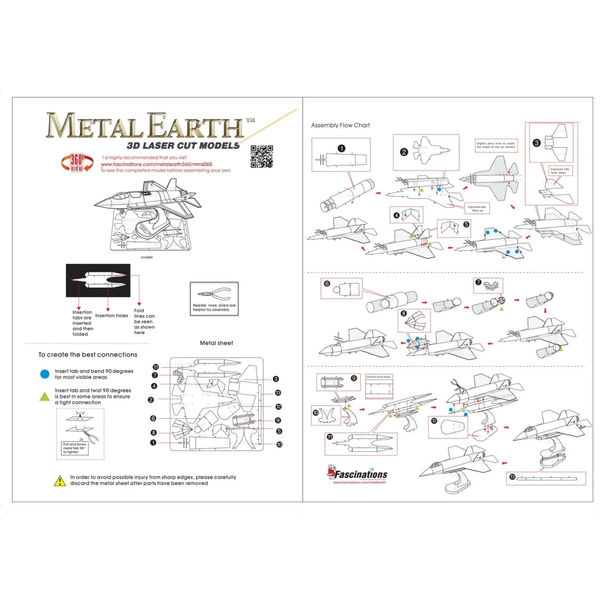 F-65 Lightning II Metal Earth Metal Earth MMS065 - 6
