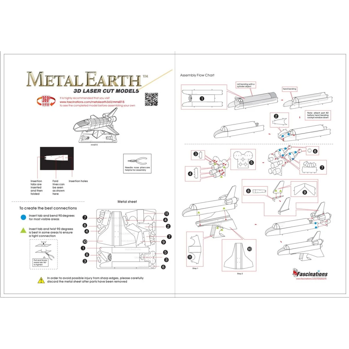 NASA Metal Earth Enterprise Shuttle Metal Earth MMS015I - 6