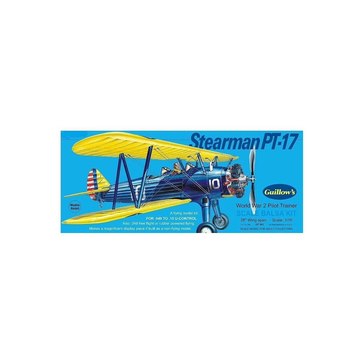 Stearman PT - 17 Guillow's Guillow's S0280803 - 1 Stearman PT - 17 Guillow's Guillow's S0280803 - 1
