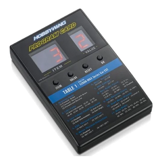 Programming card General Hobbywing ESC Hobbywing 30501003 - 1 30501003-Programming card General Hobbywing ESC - 30501003
