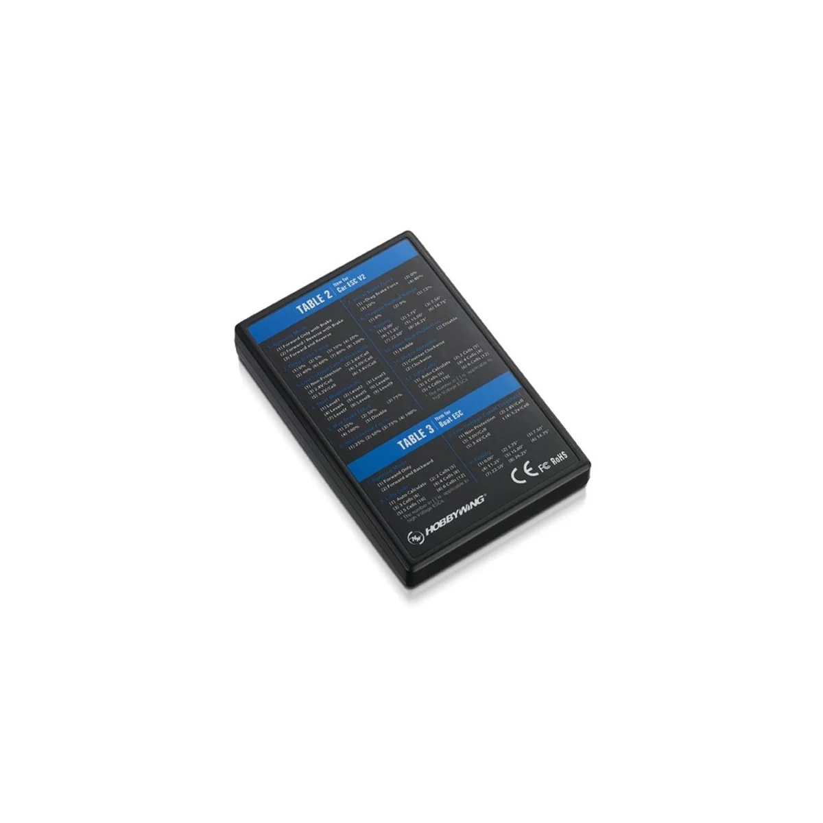 Programming card General Hobbywing ESC Hobbywing 30501003 - 2 Programming card General Hobbywing ESC Hobbywing 30501003 - 2