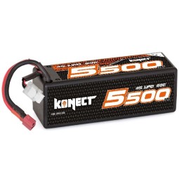 Li-Po 5500mAh 60C 4S 14.8V coqué (Dean) Konect Hobbytech KN-LP4S5500 - 1