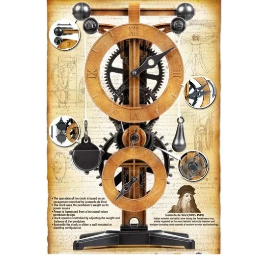 Clock Clock Leonardo da Vinci Academy Academy 18150 - 1 18150-Clock Clock Leonardo da Vinci Academy - 18150