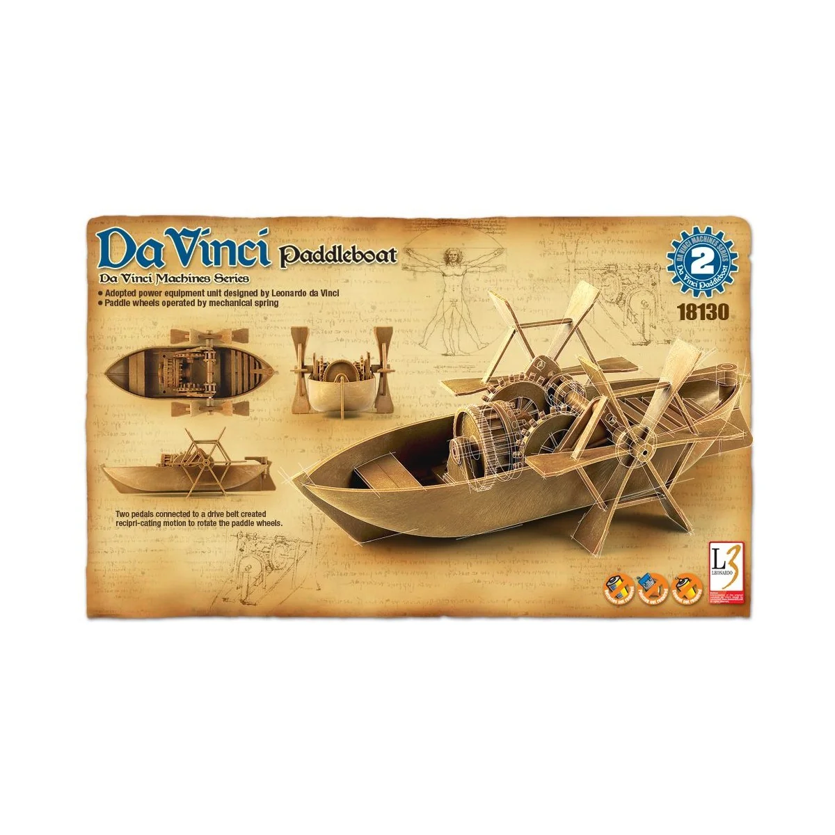 Boat Paddleboat Leonardo da Vinci Academy Academy 18130 - 1 Boat Paddleboat Leonardo da Vinci Academy Academy 18130 - 1