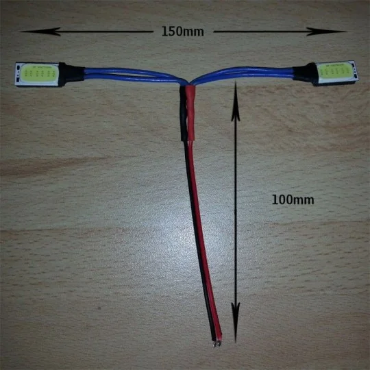 ZMR250-PADBLA-Pad Led front or rear 10x20mm white (2) - ZMR250-PADBLA