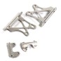 C24924SILVER-Support d'aileron alu argent bas 1/10 piste Integy