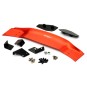 C24897RED-Aileron alu rouge 185mm avec support 1/10 piste Integy