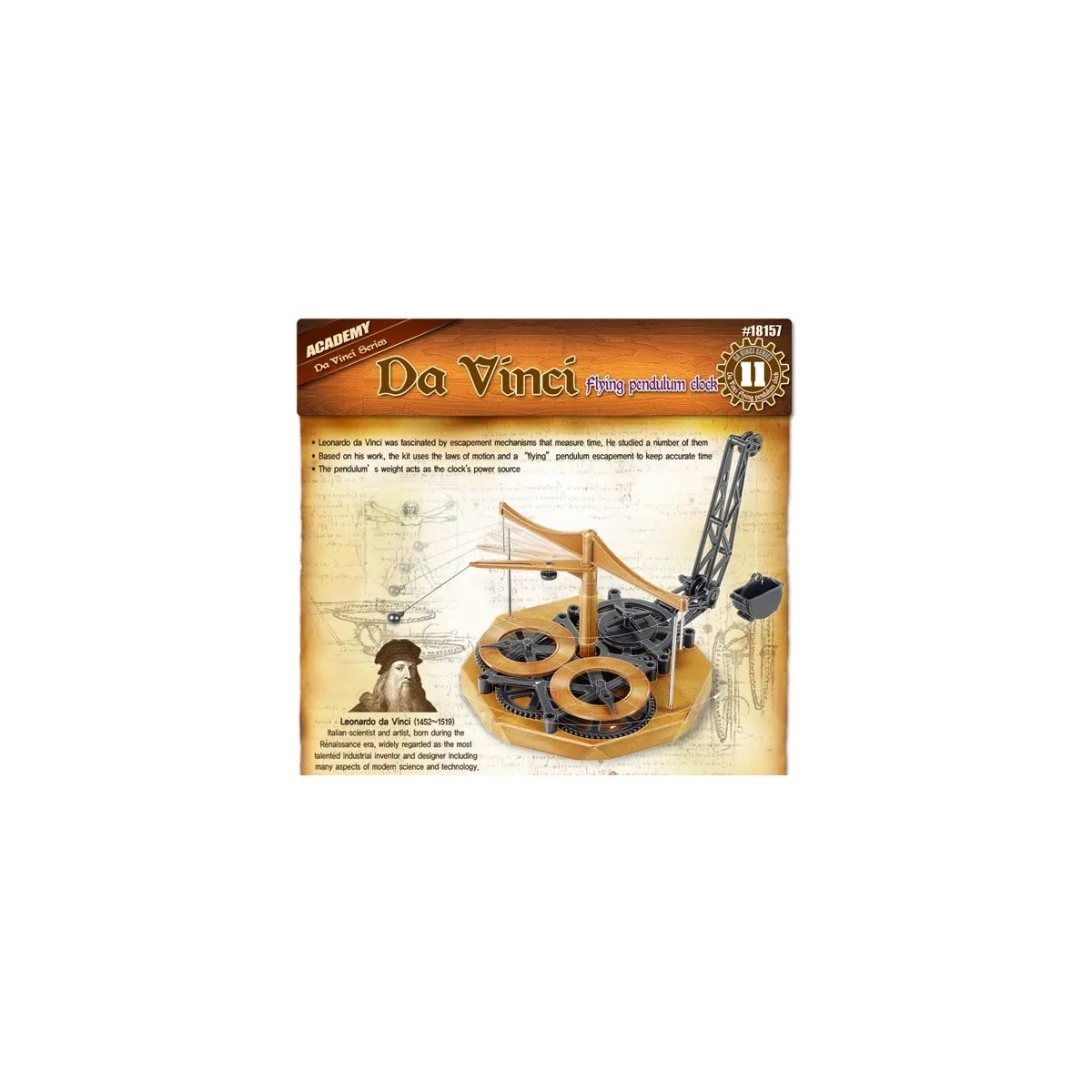 Flying Pendulum Clock Leonardo da Vinci Academy Academy 18157 - 2 Flying Pendulum Clock Leonardo da Vinci Academy Academy 18157 - 2