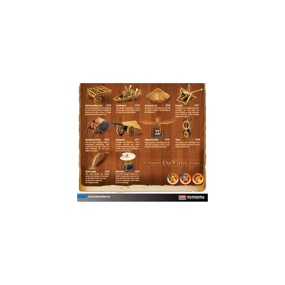 Flying Pendulum Clock Léonard De Vinci Academy Academy 18157 - 4