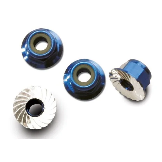 (4) Traxxas 4mm blue anodized wheel nut Traxxas TRX-1747R - 1 TRX-1747R-(4) Traxxas 4mm blue anodized wheel nut - TRX-1747R