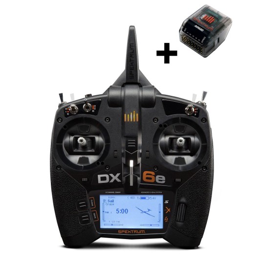SPM6655EU-Radio Spektrum DX6e Mode 1 et 2 + AR620 - SPM6655EU