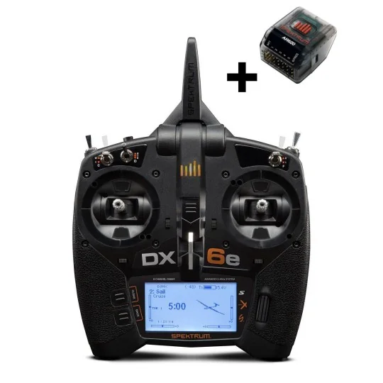 Radio Spektrum DX6e Mode 1 et 2 + AR620 Spektrum SPM6655EU - 1 SPM6655EU-Radio Spektrum DX6e Mode 1 et 2 + AR620 - SPM6655EU