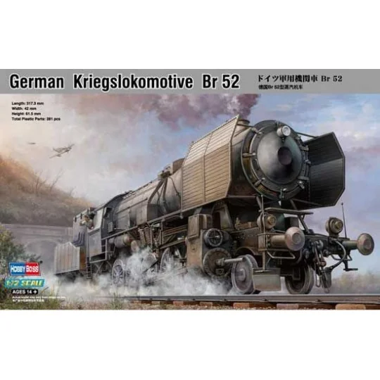 HB82901-Locomotive à vapeur allemande BR52 1/72 Hobby Boss