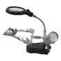 SV-HH3-Troisième main de précision avec loupe flexible, LED et support fer à souder - SV-HH3