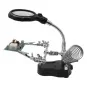 Troisième main de précision avec loupe flexible, LED et support fer à souder Siva SV-HH3 - 1 SV-HH3-Troisième main de précision avec loupe flexible, LED et support fer à souder - SV-HH3