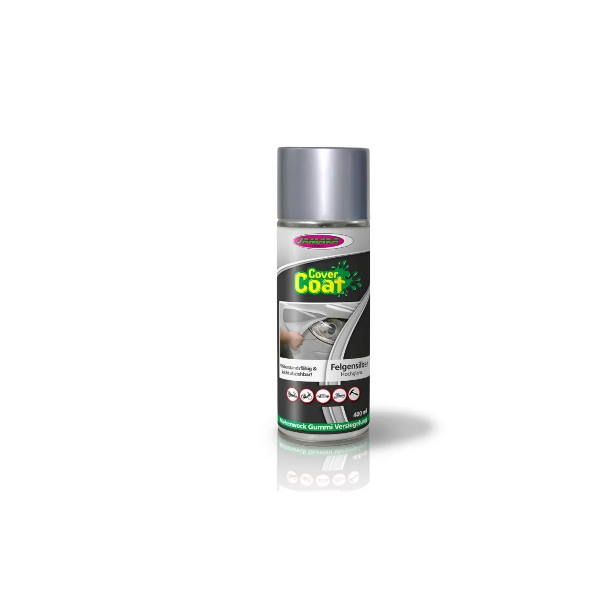 Cover Coat argent brillant 400ml Spray peinture, isolant Jamara 231608 - 1