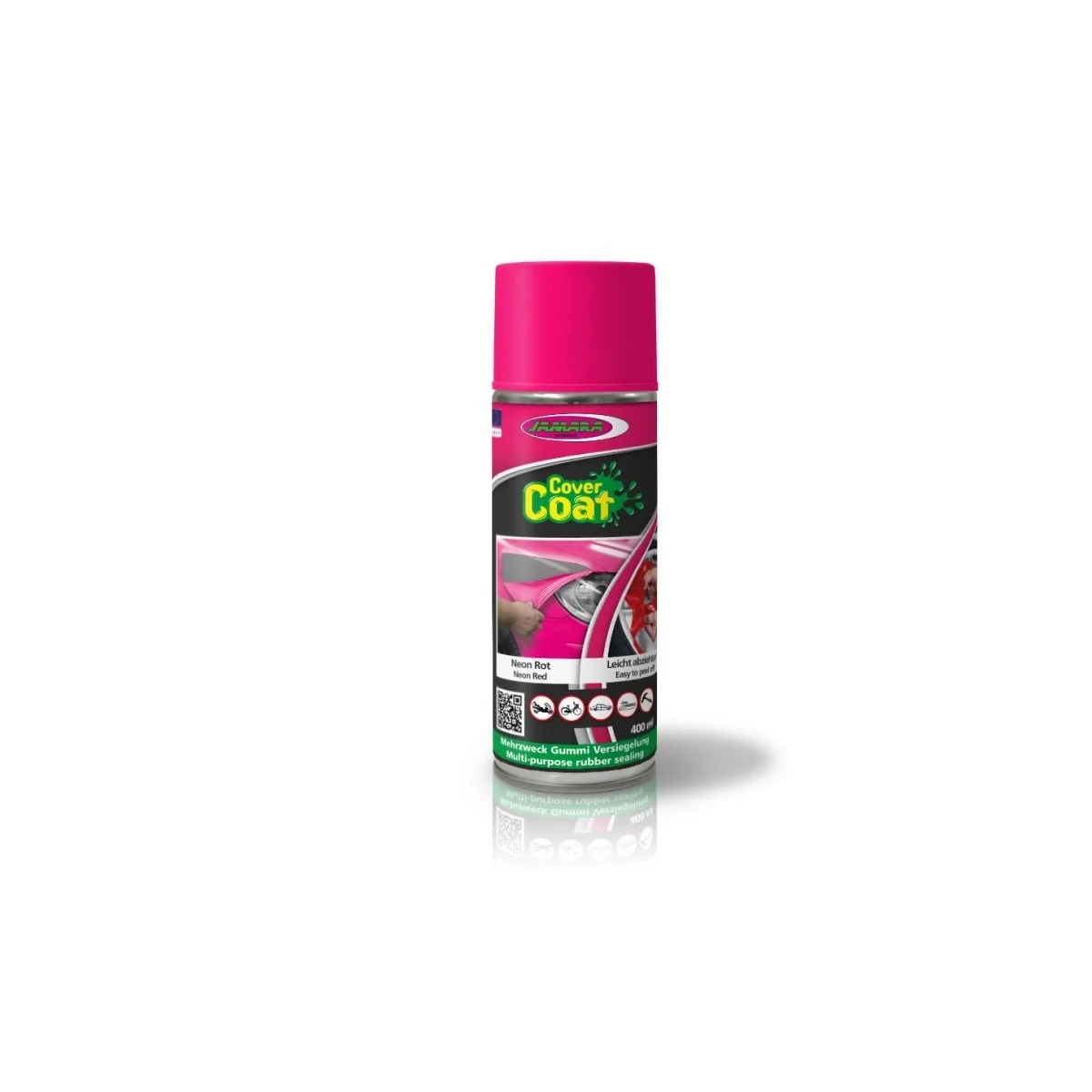 Cover Coat rouge fluo 400ml Spray peinture, isolant Jamara 231616 - 1