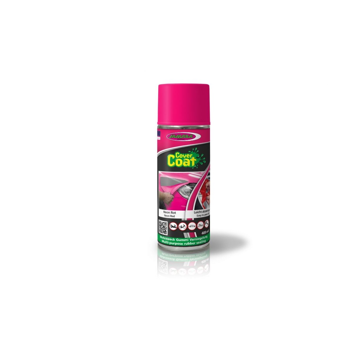 Cover Coat rouge fluo 400ml Spray peinture, isolant Jamara 231616 - 1