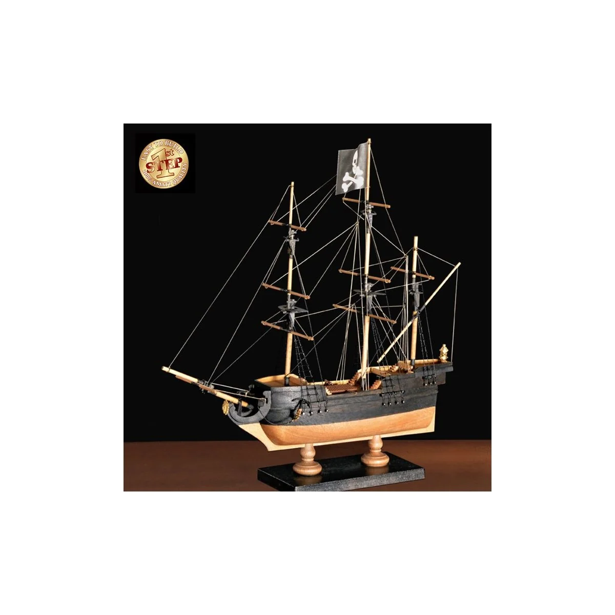 Bateau Pirate 1/135 modèle de début bateau en bois Amati Amati 600/01 - 2