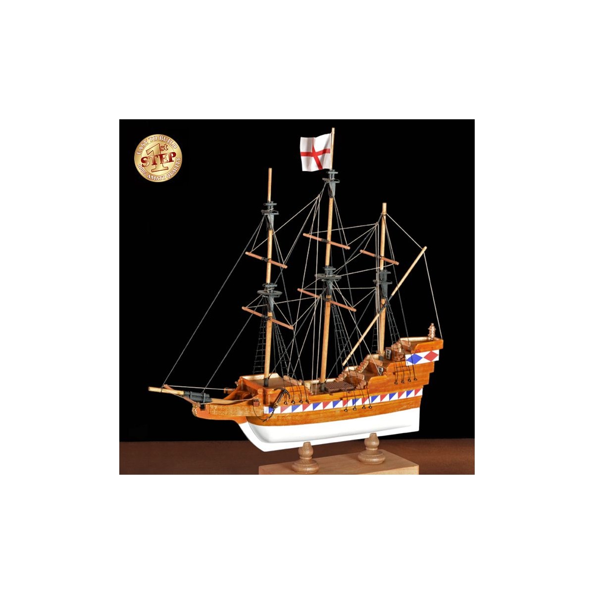 Elizabethan Galleon 1/135 modèle de début bateau en bois Amati Amati 600/02 - 2