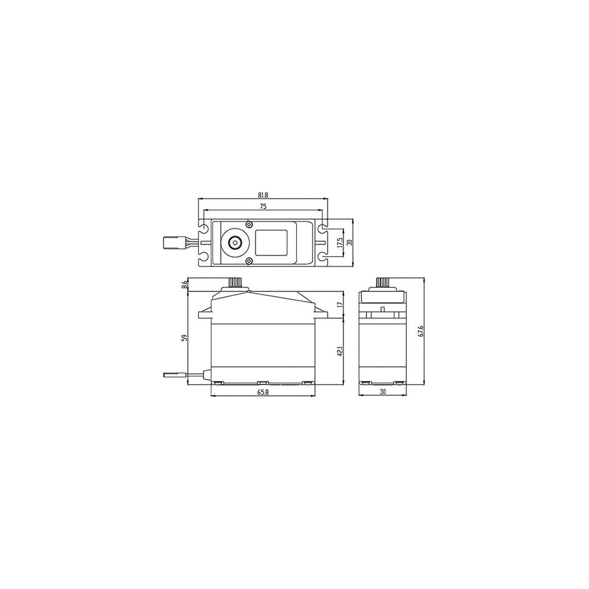 Servo étanche SW-0241MG jumbo 1/5 40kg Savox Savox SW-0241MG - 2