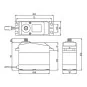 SW-0241MG+-Servo étanche SW-0241MG+ jumbo 1/5 40kg / 0,17sec 7.4V Savox