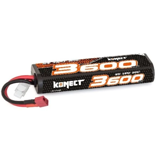 KN-LP2S3600-Li-Po 3600mAh 30C 2S 7.4V coqué (Dean) Konect