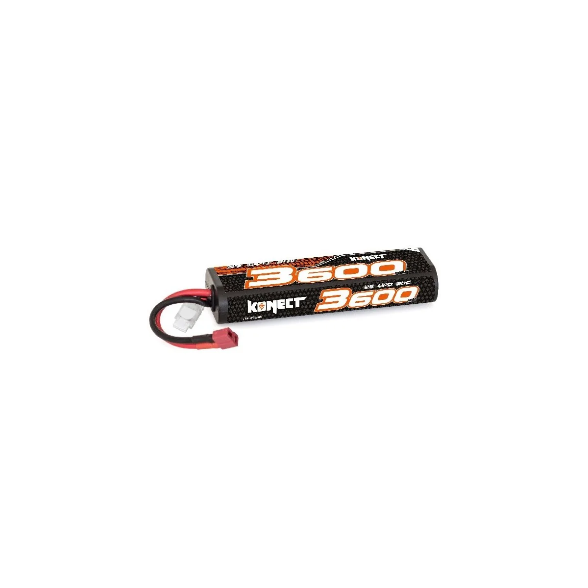 Li - Po 3600mAh 30 c 2S 7.4V hull (Dean) Konect Hobbytech KN-LP2S3600 - 1