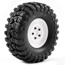 Roues crawler Outback jante Steel Lug blanche 1/10 (2) FTX FTX FTX8172W - 1