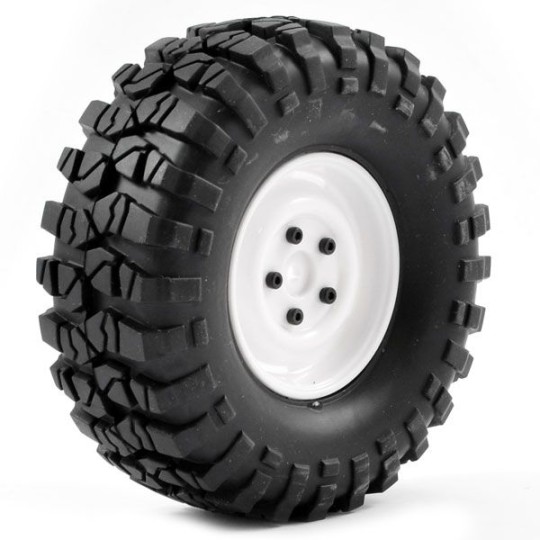FTX8172W-Roues crawler Outback jante Steel Lug blanche 1/10 (2) FTX - FTX8172W