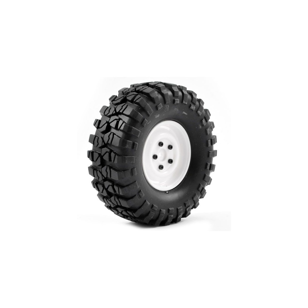 Roues crawler Outback jante Steel Lug blanche 1/10 (2) FTX FTX FTX8172W - 1