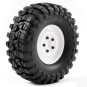 FTX8172W-Wheels crawler Outback rim Steel Lug white 1/10 (2) FTX - FTX8172W