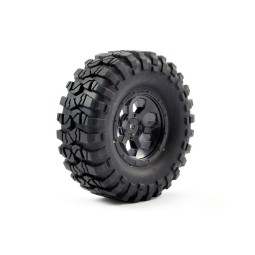 Roues crawler Outback jante 6 rayons noires 1/10 (2) FTX FTX FTX8170B - 1