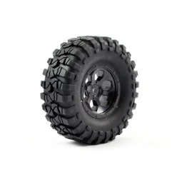 Wheels crawler Outback rim 6 black rays 1/10 (2) FTX FTX FTX8170B - 1