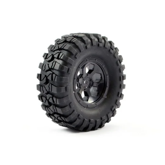 FTX8170B-Wheels crawler Outback rim 6 black rays 1/10 (2) FTX - FTX8170B