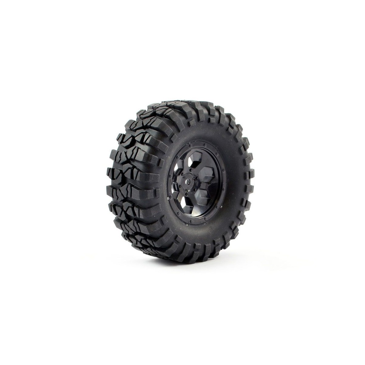 Wheels crawler Outback rim 6 black rays 1/10 (2) FTX FTX FTX8170B - 1