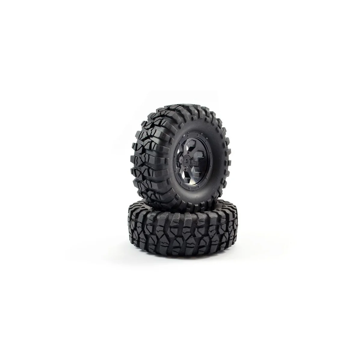 Roues crawler Outback jante 6 rayons noires 1/10 (2) FTX FTX FTX8170B - 2