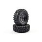 FTX8170B-Roues crawler Outback jante 6 rayons noires 1/10 (2) FTX - FTX8170B