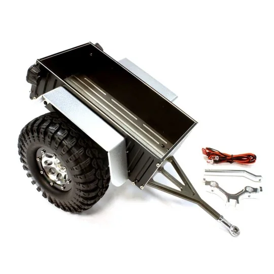 C25748BLACK-Remorque utilitaire noire pour Scale Crawler 1/10 Integy