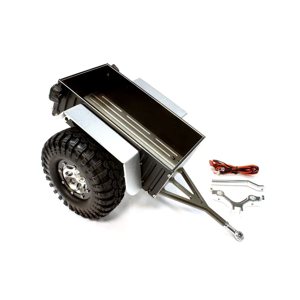 Black utility trailer for Scale Crawler 1/10 Integy Integy C25748BLACK - 1 Black utility trailer for Scale Crawler 1/10 Integy Integy C25748BLACK - 1