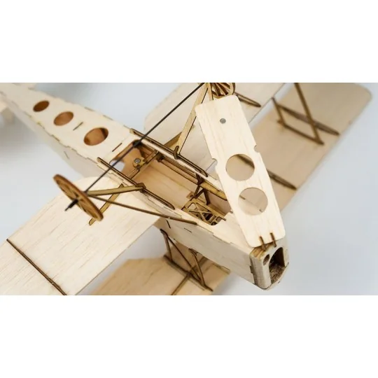 K1001-Mini Tiger Moth Biplan 400mm découpe laser balsa DW Hobby - K1001
