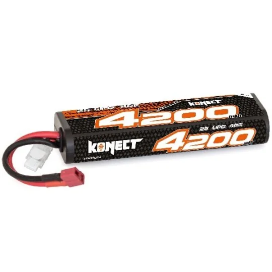 KN-LP2S4200-Li - Po 4200mAh 40 c 2S 7.4V hull (Dean) Konect