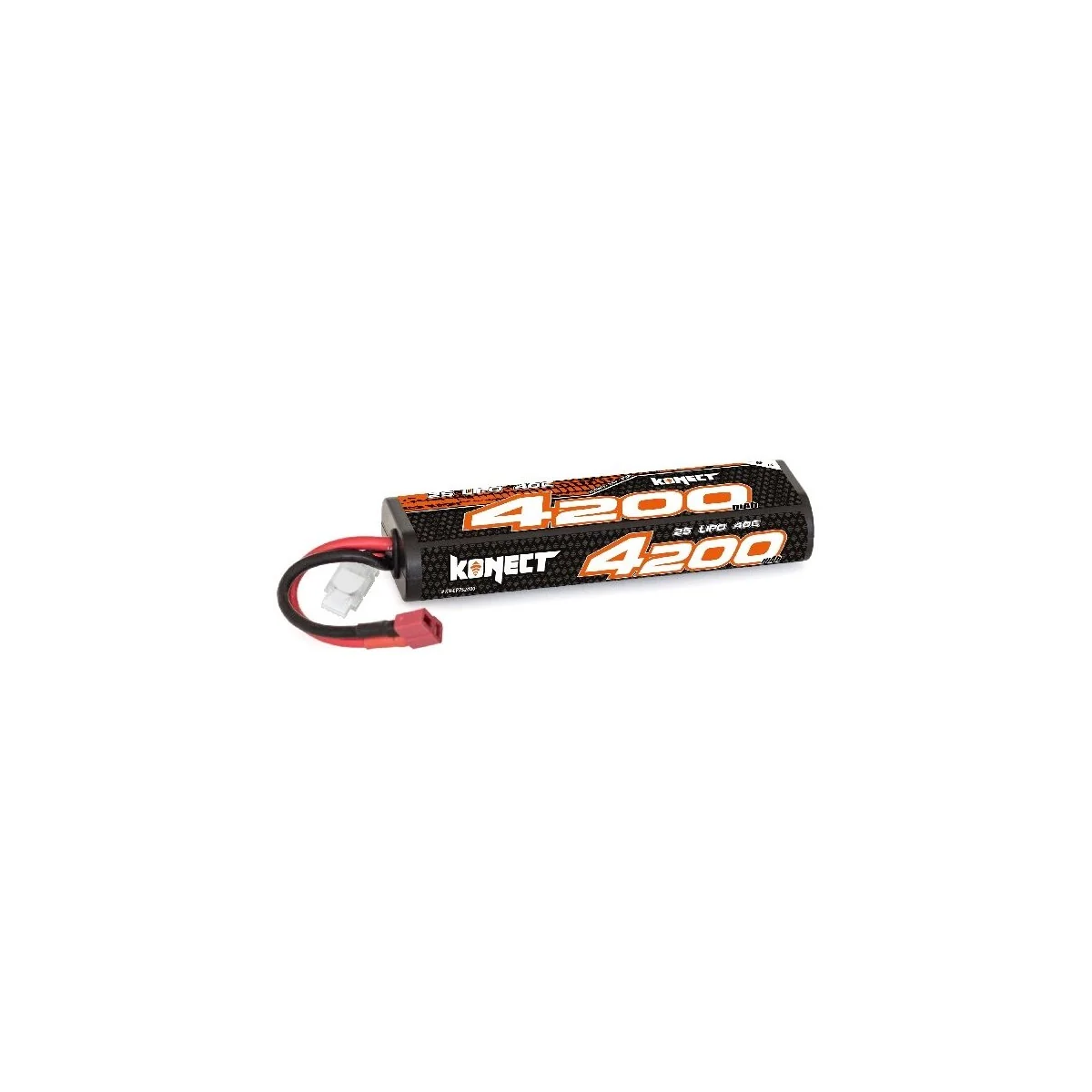 Li-Po 4200mAh 40C 2S 7.4V coqué (Dean) Konect Hobbytech KN-LP2S4200 - 1