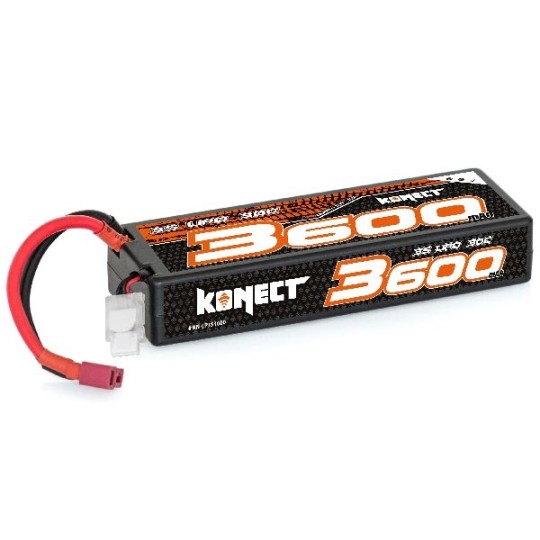 KN-LP3S3600-Li-Po 3600mAh 30C 3S 11.1V coqué (Dean) Konect